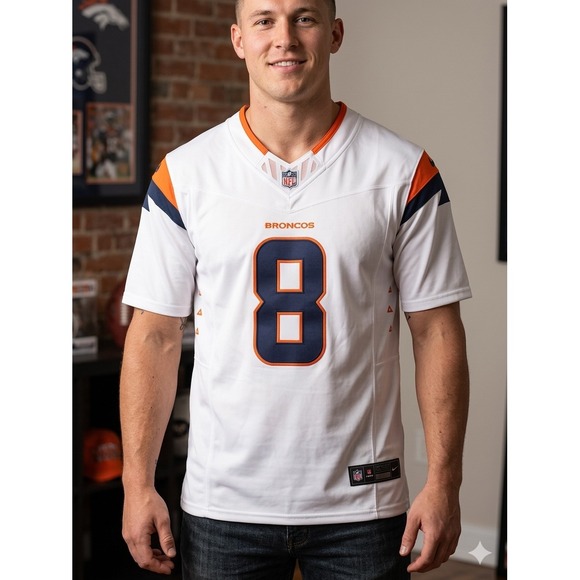 Nike Other - Nike Denver Broncos Jarrett Stidham 8 Jersey White‎ Mens Small NFL Football New